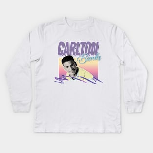 Carlton Banks // 90s Style Aesthetic Design Kids Long Sleeve T-Shirt